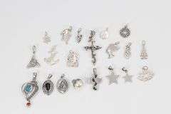 Sterling Silver Pendant Assortment Various Sizes & Styles (20 Pendant Lot)