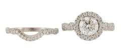 Neil Lane 2.76ctw Round Diamond Halo Infinity Shank Bridal Set in 14K, GIA Certified