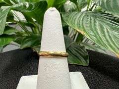 10k Yellow Solid Gold 3mm Domed Plain Men's Women's Wedding Band Size 10