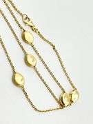 14KT Yellow Gold Disc Bead Station Necklace