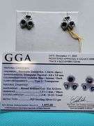 Magnificent pair earring Tanzanite and diamond in Silver – GGA Certified