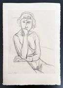 Very rare Henri Matisse etching signed in the plate, C.1920, from the series of Cinquante Dessins