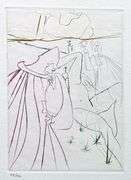 Highly Collectible and Rare Salvador Dali Hand-signed Original Engraving