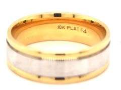 14kt Yellow and white gent's band