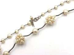 Group lot of 5 white fresh water pearl necklaces