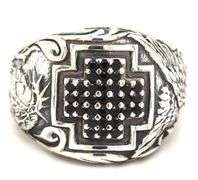 Soul Fetish black sapphire cross ring