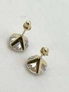 14KT White Gold Two Carat CZ Stud Earrings