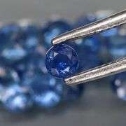 Heated only! 2.01ct pure ink blue Sapphire set from Madagascar