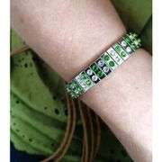 Peridot Crystal Expandable Bracelet