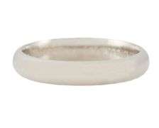 Polished 4.0MM Wedding Band Ring in Platinum