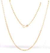 Pretty 18K YG Italian Made Rollo Link Necklace