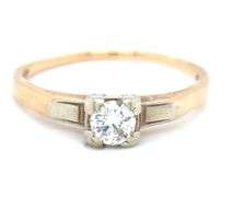 14kt Yellow gold 0.30ctw round brilliant cut diamond ring