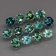 Multi-hue 2ct natural blue green Sapphire set