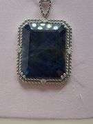 Unbelievable very fine Sapphire and diamond Necklace in Silver – GGA Certified