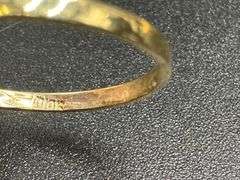 10k Yellow Gold Round White CZ Shield Heart Ring Promise Band Size 7