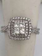 CERTIFIED LADIES 14K WHITE GOLD AND DIAMOND RING