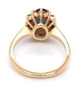 Classic 14K YG Sapphire & Diamond Ring