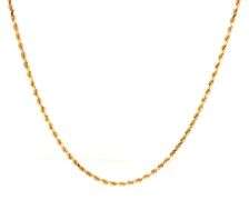 14kt Yellow gold rope chain necklace