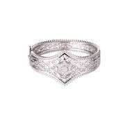 Beautiful Sterling Silver Cubic Zirconia Statement Bangle