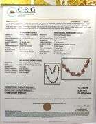 Gorgeous 17.50CTW Oval Faceted Rubies, 5.00CTW Diamonds & Emerald Necklace in14K Yellow Gold Over St