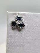 Magnificent pair earring Tanzanite and diamond in Silver – GGA Certified