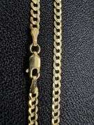 10k Yellow Gold Solid Curb Chain 3.5mm Link Necklace 22"