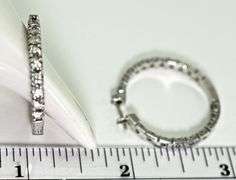 Popular 18K  Diamond In-and-Out Hoop Earrings