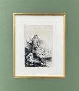 Extremely Rare and Collectible Antique Etching After Rembrandt, c. 1880