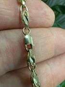 10k Yellow Gold Extremely Unique Diamond Cut 3.65mm Marquise Bracelet 8.5 Inch