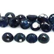 Heated only! 8.68ct blue black Sapphire set from Madagascar