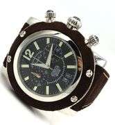 Glam Rock black dial stainless steel watch