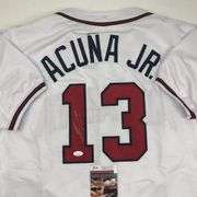 Autographed Ronald Acuña Jr. Atlanta Baseball Jersey with COA
