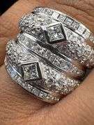 14K White Gold Cocktail Ring of 4ct