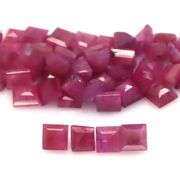 Lovely 10.65ct 61 piece princess cut Ruby set -Heated only!!!