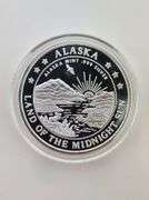 Alaska Mint - 1 Oz Silver, Land Of The Midnight Sun, Raven Medallion