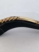 BRAND NEW CERTIFIED MEN'S CUBAN LINK DIAMOND ID BRACELET. 18K GOLD