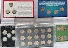 Five Presentation Silver Dime Sets