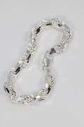 Sterling Silver Heavy Diamond-Cut Rope Chain 9.7mm Solid 925 Italy New Men's Bracelet 9"