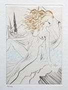 Highly Collectible and Rare Salvador Dali Hand-signed Original Engraving