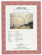 Highly Collectible After Eugene Boudin One of a kind oil on Canvas signed by the artist, The Honfleu