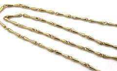 14kt Yellow gold bone link chain necklace