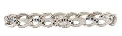 1.50ctw Sapphire and 1.52ctw Diamond Marquise Shaped Link Bracelet in Platinum