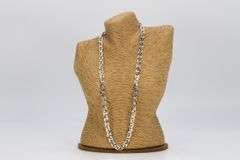 Sterling Silver Flat Marina Link Chain 8.2mm 925 Italy Anchor Mariner Necklace 22"