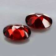 Mozambique red! 4.41ct matched oval cut Garnet pair!