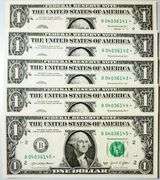 (5) Superb Crisp $1 2021 Star Replacement Notes N.Y.-Consecutive!