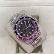 Very rare Sapphire and Ruby and diamond Rolex day just and quieckset submariner