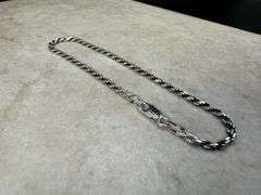 Sterling Silver Diamond-Cut Oxidized Rope Chain 2.5mm 925 Antiqued Bracelet Anklet 8"