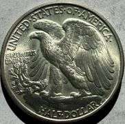 1945 Frosty White BU Walking Liberty Half