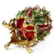 Red Lily of the Valley Fabergé Egg Replica – Perfect Easter or Collectible Gift