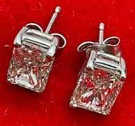 BRAND NEW 14K WHITE GOLD LAB GROWN DIAMOND STUDS